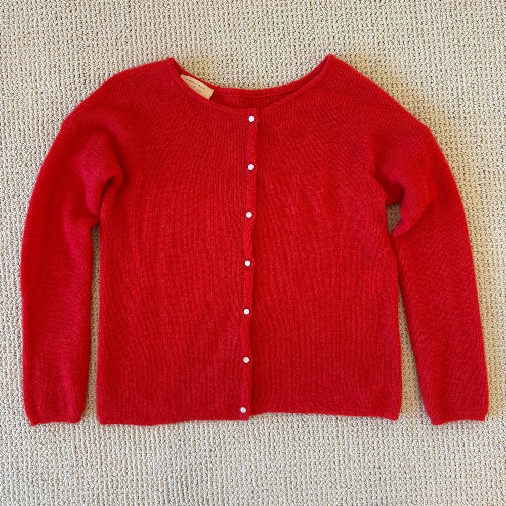 Sezane Gaspard Cardigan - Super Kid Mohair - Red